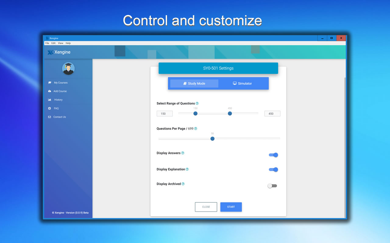 SOA-C01 FREE VCE Control and Customize via Settings